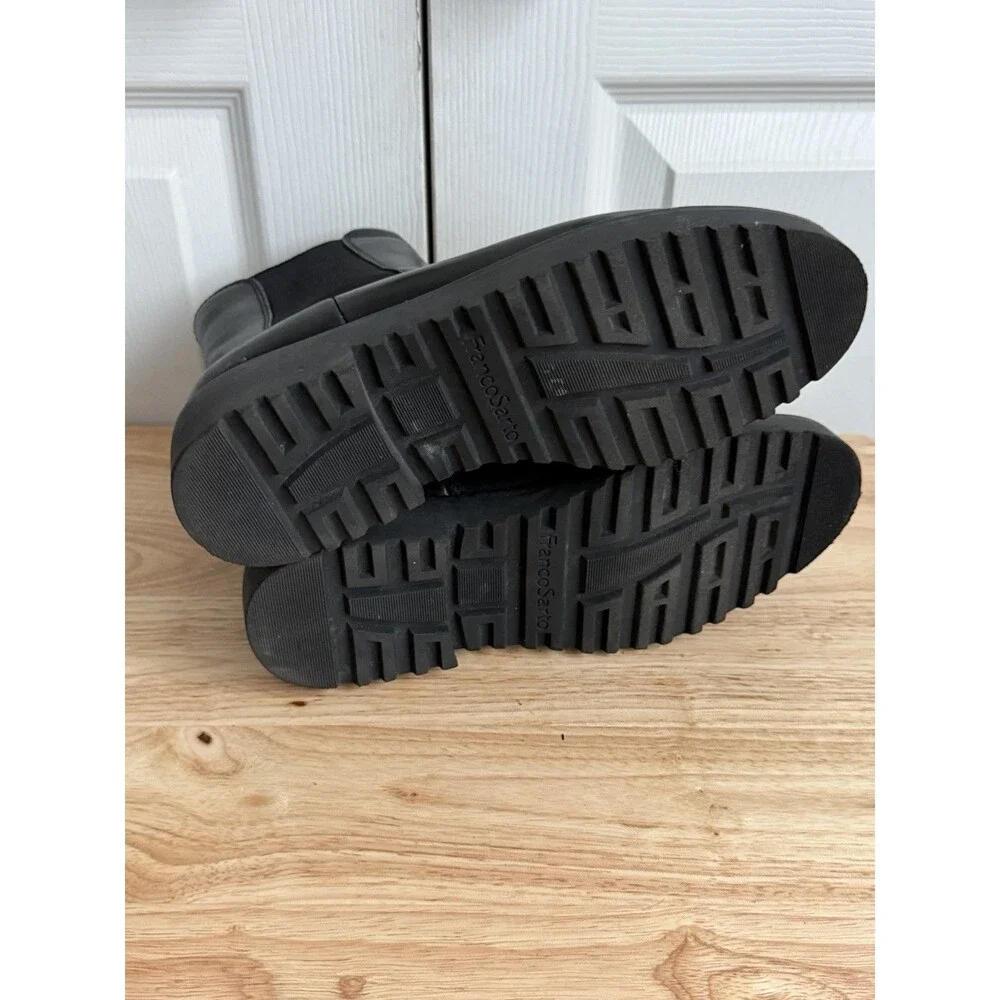 Franco Sarto Black Chelsea Ankle Boots Size 6.5M